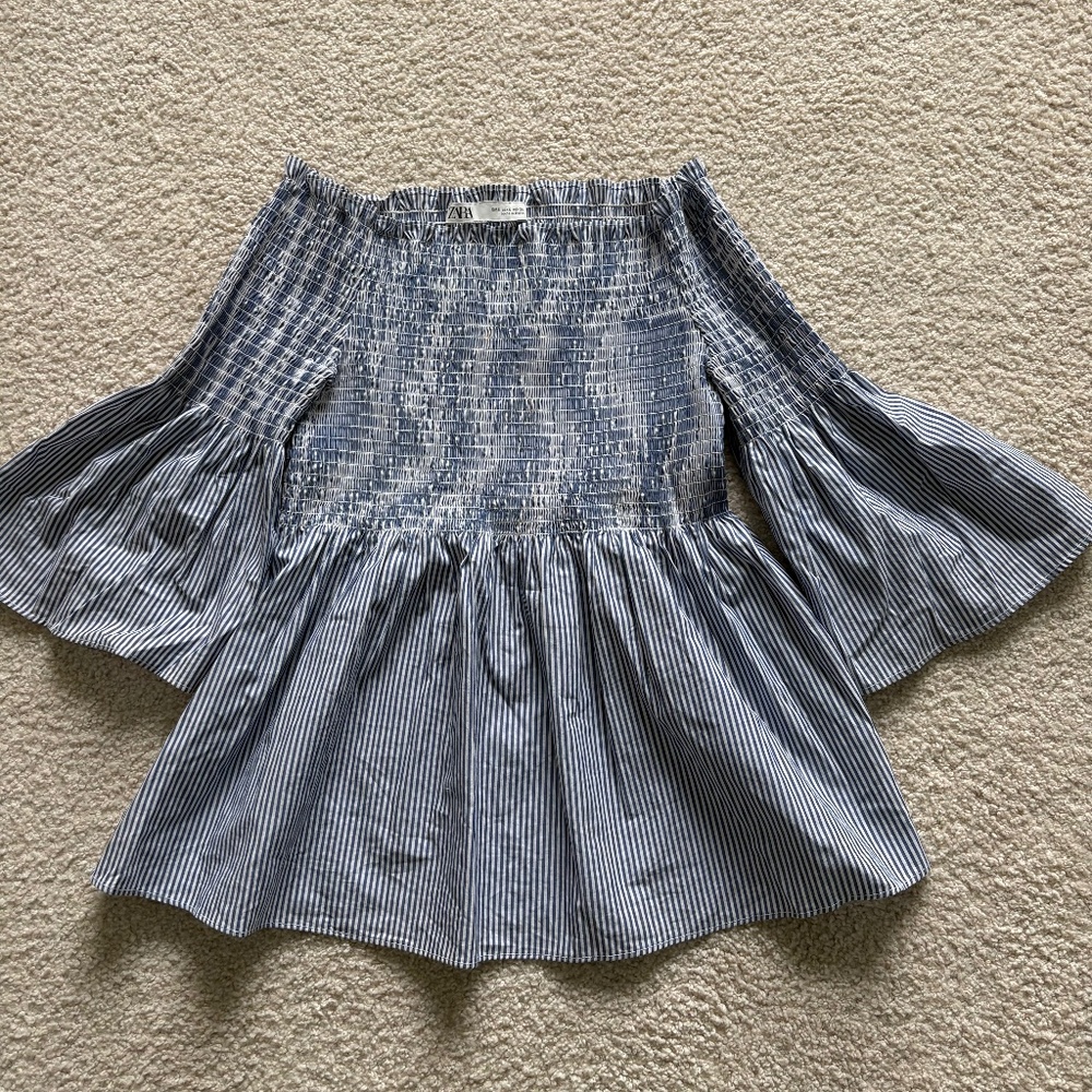Zara Off the Shoulder ruched top